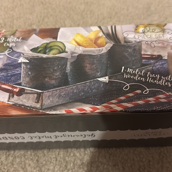 Veranda Galvanized Tin Utensil and/or Farmhouse Condiment Set NWT - Picture 6 of 6